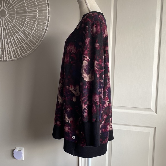 ActiveZone - Tunic Length Floral Print Sweatshirt - Picture 4 of 7